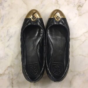 TORY BURCH Kaitlin Quilted Leather Ballet Flats Size 7